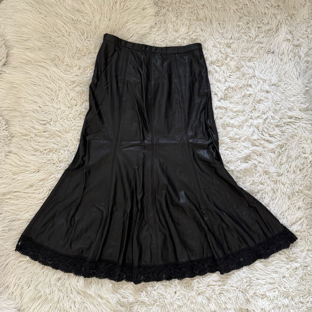 Free People Maxi Leather Skirt